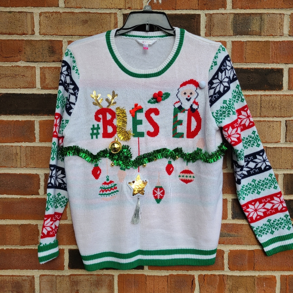 Ugly Christmas Sweater #Blessed